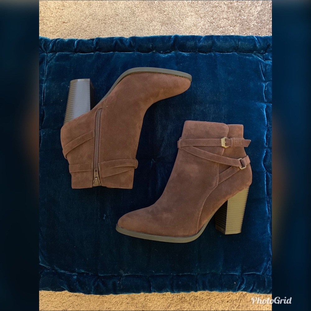 ShoeDazzle Double Strap Ankle Bootie